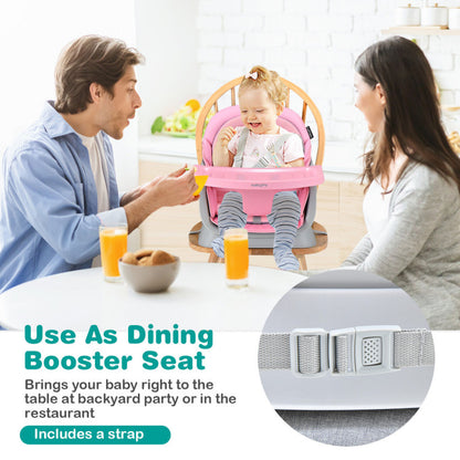 6-in-1 Convertible Baby High Chair with Adjustable Removable Tray