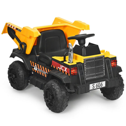 12V Battery Kids Ride On Dump Truck with Electric Bucket and Dump Bed