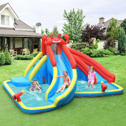 Inflatable Crab Style Bounce House with Water Cannon and Air Blower