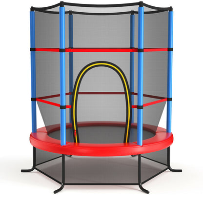 55-Inch Kids Recreational Trampoline with Enclosure Net