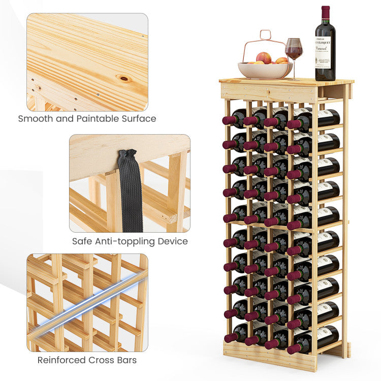 40-Bottle Modular Wine Rack