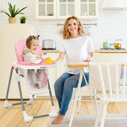 Folding Baby High Dining Chair with 6-Level Height Adjustment