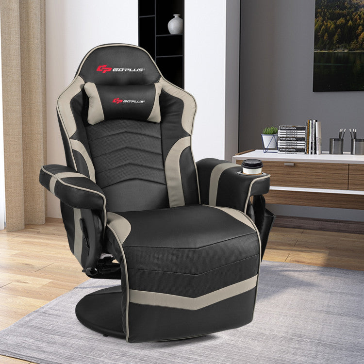 Ergonomic High Back Massage Gaming Chair Gaming Recliner with Pillow