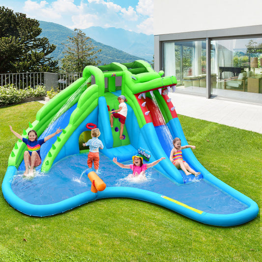 Inflatable Upgraded Crocodile Style Water Slide with 750W Blower