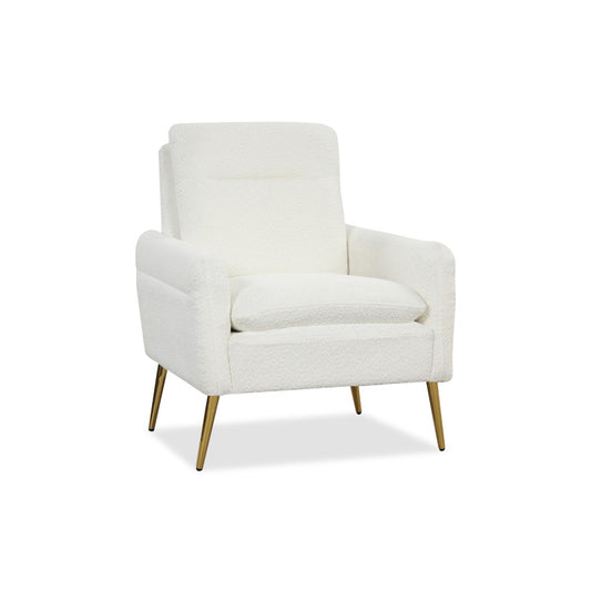Upholstered Sherpa Modern Accent Armchair for the Living Room