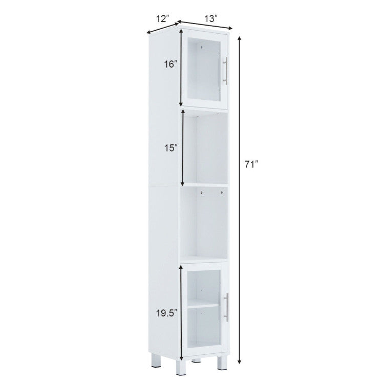71-Inch Tall Tower Bathroom Storage Cabinet and Organizer