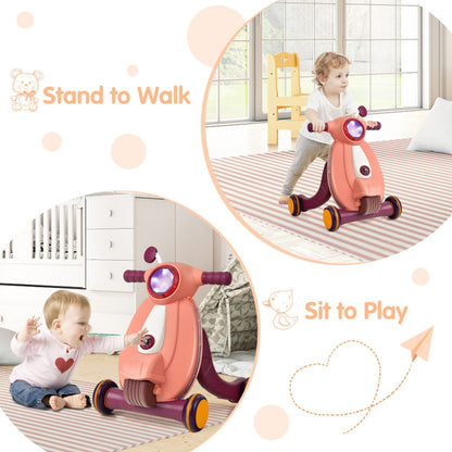 2-in-1 Baby Sit-to-Stand Learning Walker with Lights and Sounds