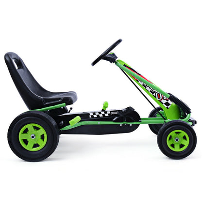 Costway 4 Wheels Kids Ride On Pedal Powered Bike Go Kart Racer Car Outdoor Play Toy