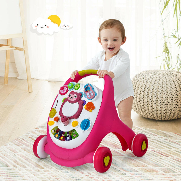 Sit-to-Stand Toddler Learning Walker with Lights and Sounds
