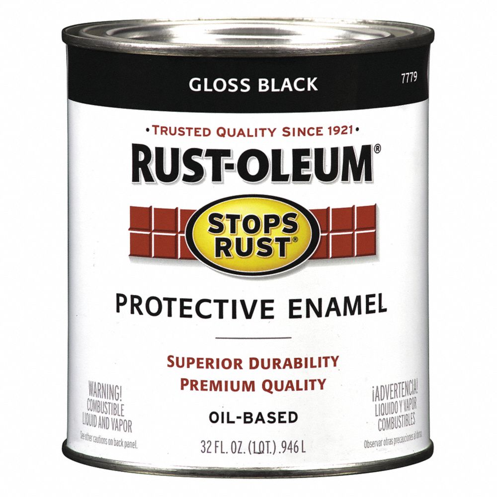 Rust-Oleum 7779502 Stops Rust Gloss Brush On Paint, 32 Fl Oz