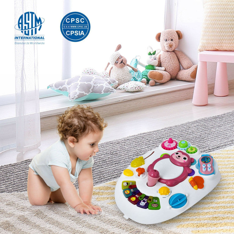 Sit-to-Stand Toddler Learning Walker with Lights and Sounds