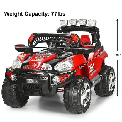 Costway 12 V Kids Ride-On SUV Car with Remote Control LED Lights