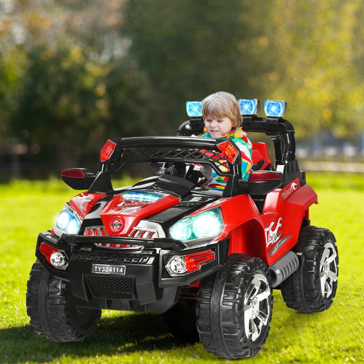 Costway 12 V Kids Ride-On SUV Car with Remote Control LED Lights