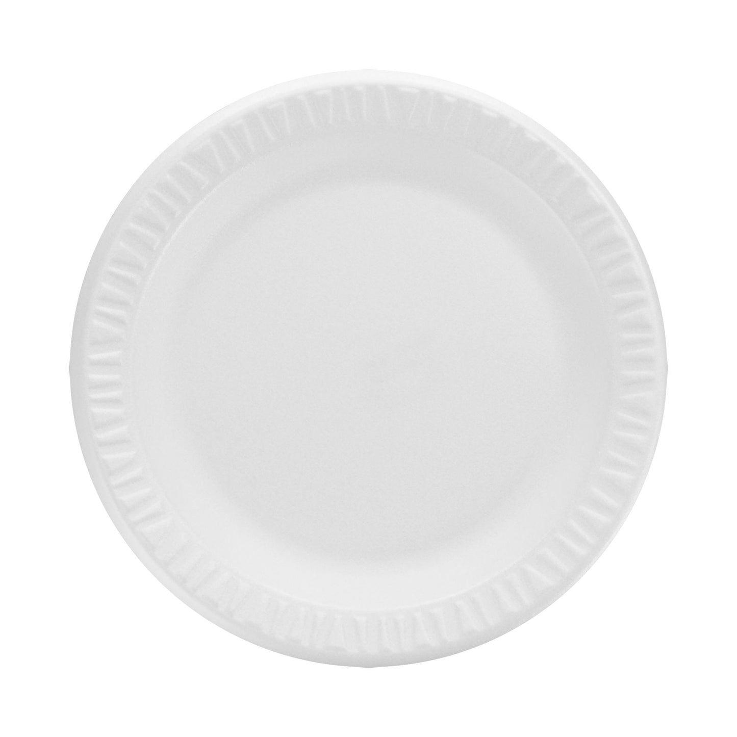 Foam, Plate, Round, 9", White, PK500