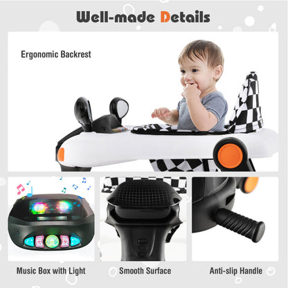 2-in-1 Foldable Activity Baby Walker with Adjustable Height
