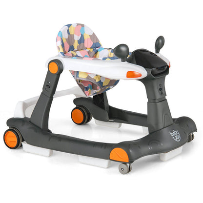 2-in-1 Foldable Activity Baby Walker with Adjustable Height