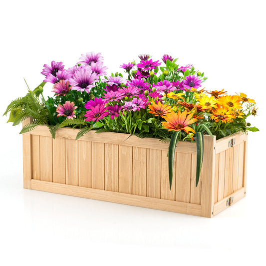 Folding Wooden Raised Garden Bed with Removable Bottom