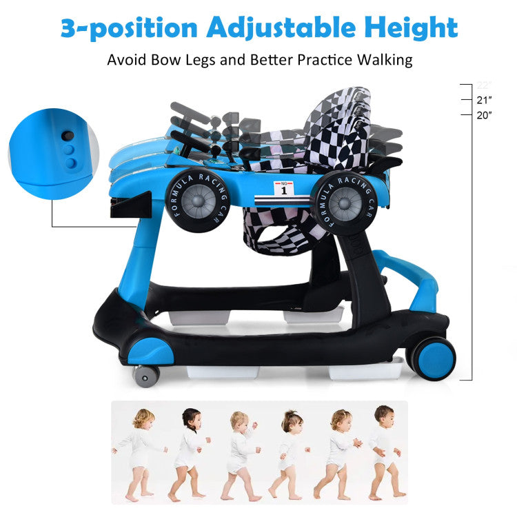 4-in-1 Foldable Activity Push Walker with Adjustable Height