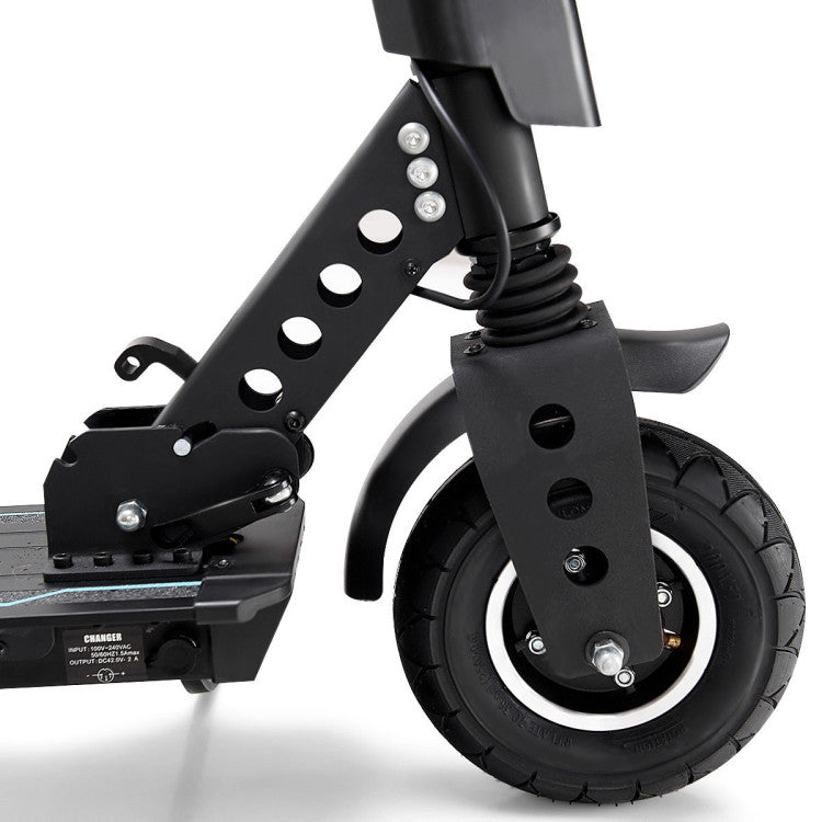Costway Foldable Electric Scooter with Removable Seat LED