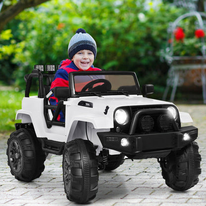 Costway 12V Kids Remote Control Riding Truck Car with LED Lights