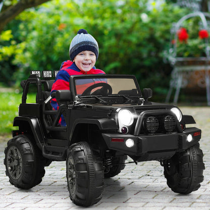 Costway 12V Kids Remote Control Riding Truck Car with LED Lights