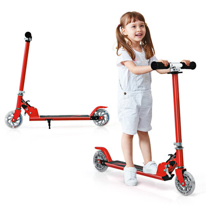 Costway Folding Aluminum Kids Kick Scooter with LED Lights