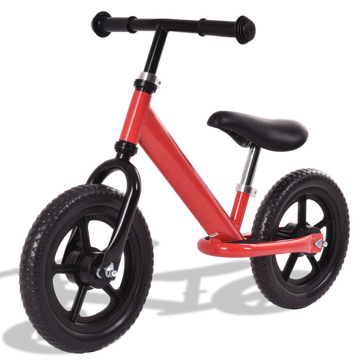 Costway 12-Inch Kids No-Pedal Bike with Adjustable Seat
