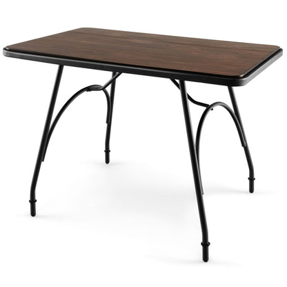 43 x 27.5 Inch Industrial Style Dining Table with Adjustable Feet