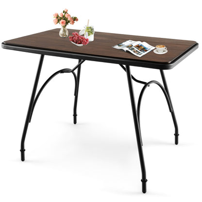 43 x 27.5 Inch Industrial Style Dining Table with Adjustable Feet