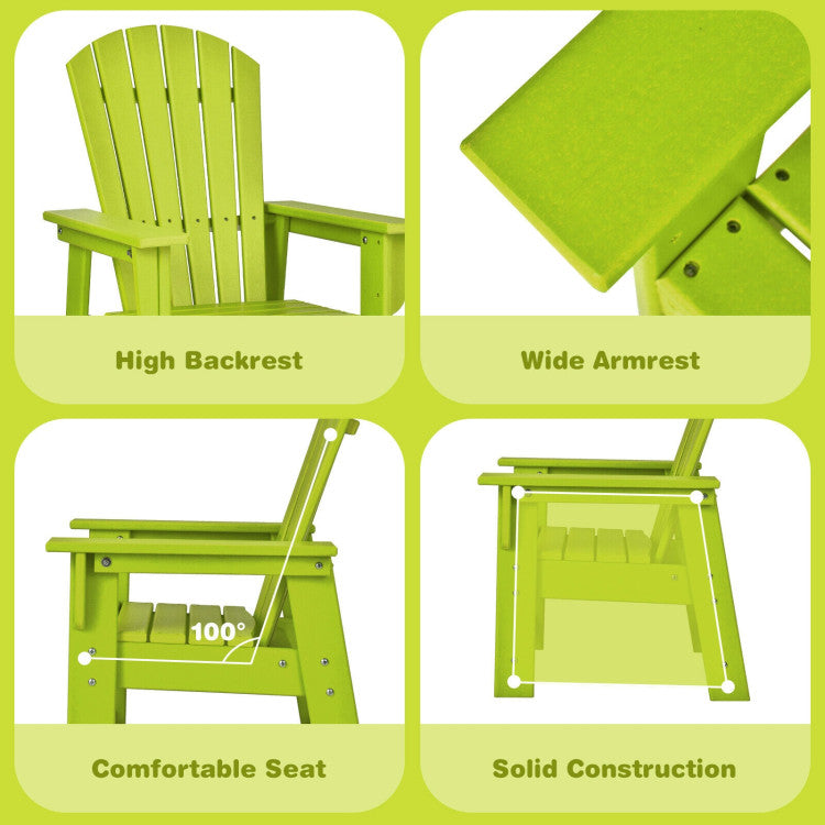 Patio Kids' Adirondack Chair with Ergonomic Backrest