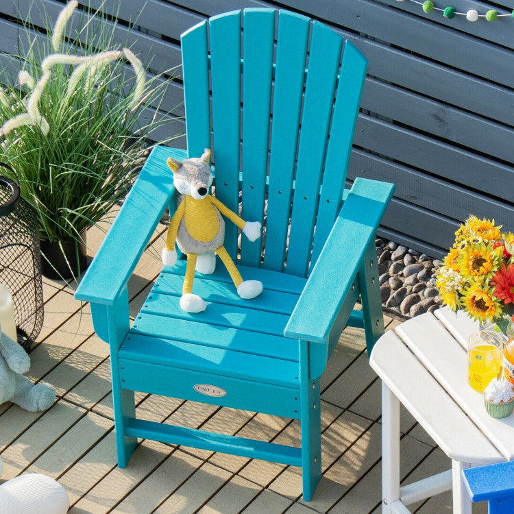 Patio Kids' Adirondack Chair with Ergonomic Backrest