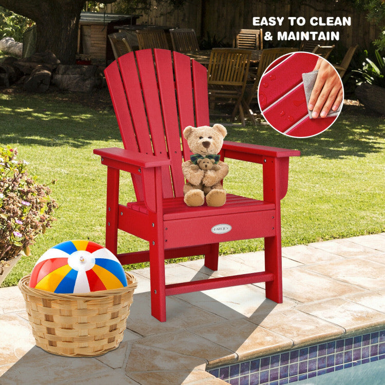 Patio Kids' Adirondack Chair with Ergonomic Backrest