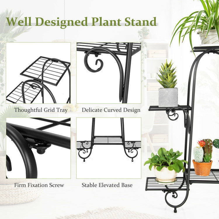 6-Tier Plant Stand with Adjustable Foot Pads