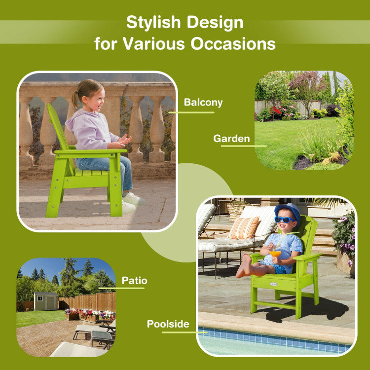 Patio Kids' Adirondack Chair with Ergonomic Backrest