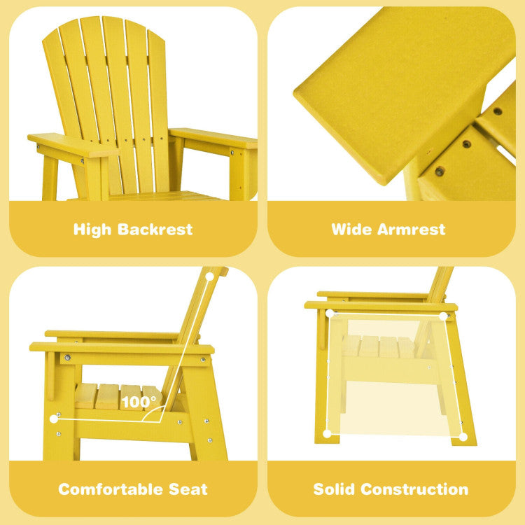 Patio Kids' Adirondack Chair with Ergonomic Backrest