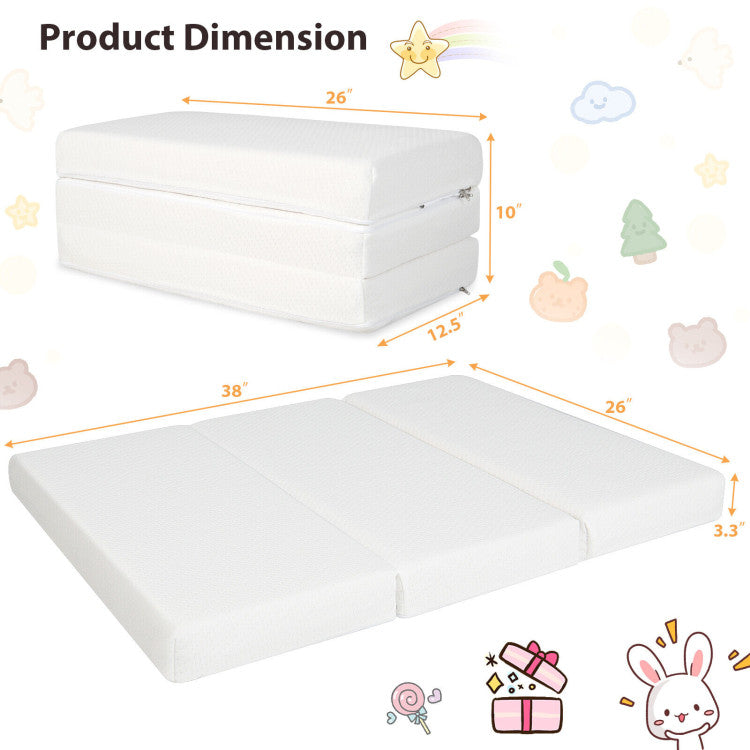 Tri-Fold Pack n Play Mattress with 3 Inch Ultra Soft Foam