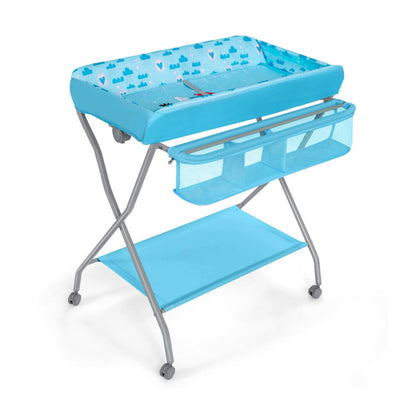 Baby Changing Table with Safety Belt and 4-Side Defense