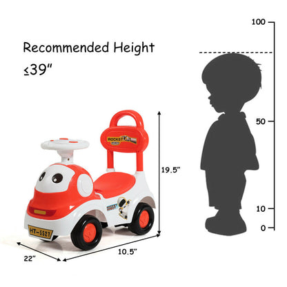 3-in-1 Baby Walker Sliding Pushing Car with Sound Function