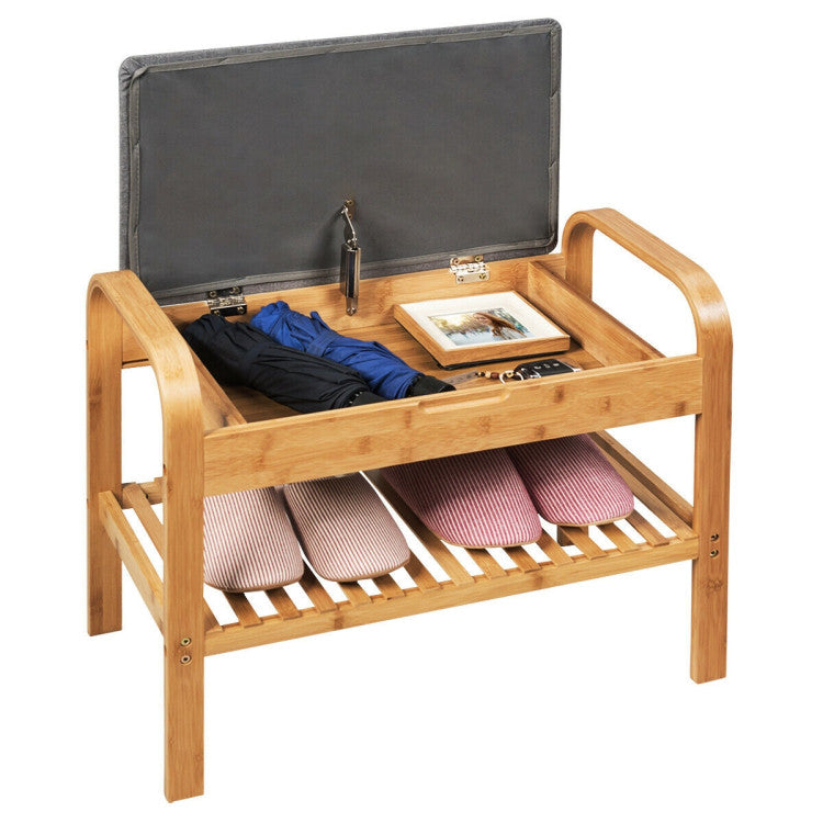 Shoe Rack Bench with Storage Shelf