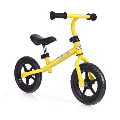 Kids' No Pedal Balance Bike with Adjustable Handlebar and Seat