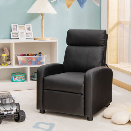 Ergonomic PU Leather Kids Recliner Lounge Sofa for the 3–12 Age Group