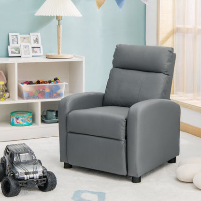 Ergonomic PU Leather Kids Recliner Lounge Sofa for the 3–12 Age Group