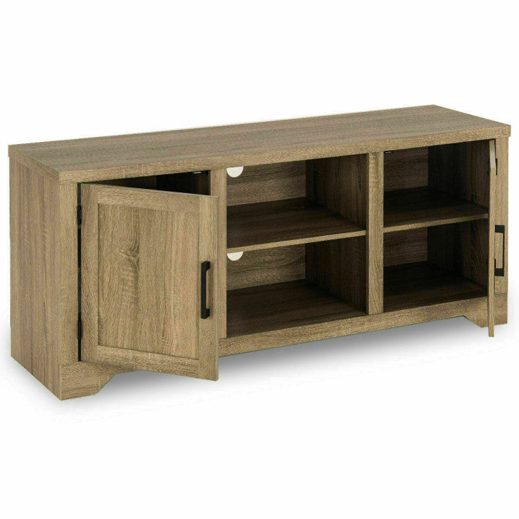 Rustic TV Stand Entertainment Center Storage Cabinet