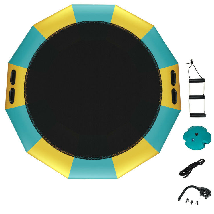 15-Feet Inflatable Splash Padded Water Bouncer Trampoline