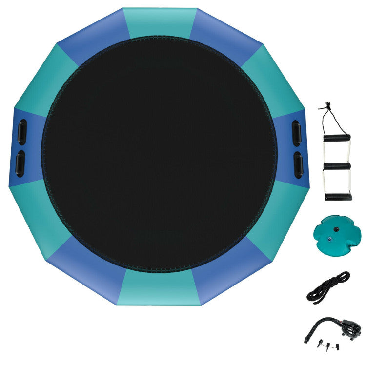 15-Feet Inflatable Splash Padded Water Bouncer Trampoline