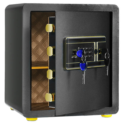1.25 Cu Ft. Steel Electronic Safe Box With Keypad And Key For Home Office