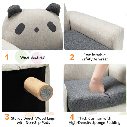 Kids Sofa with Armrest and Thick Cushion