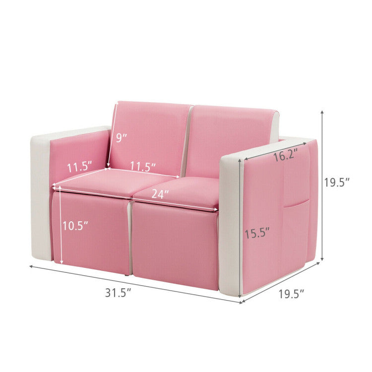 Multi-functional Kids Sofa Table Chair Set