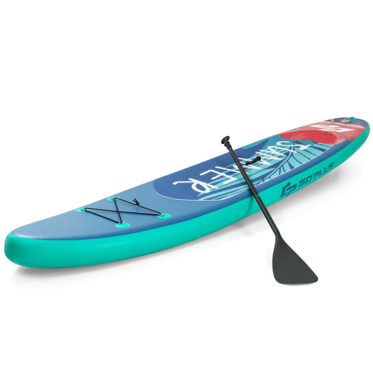 10 Feet Inflatable Stand-Up Paddle Board with Backpack Leash Aluminum Paddle