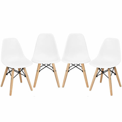 4 Piece Medieval Style Children's Chair Set with Wood Legs